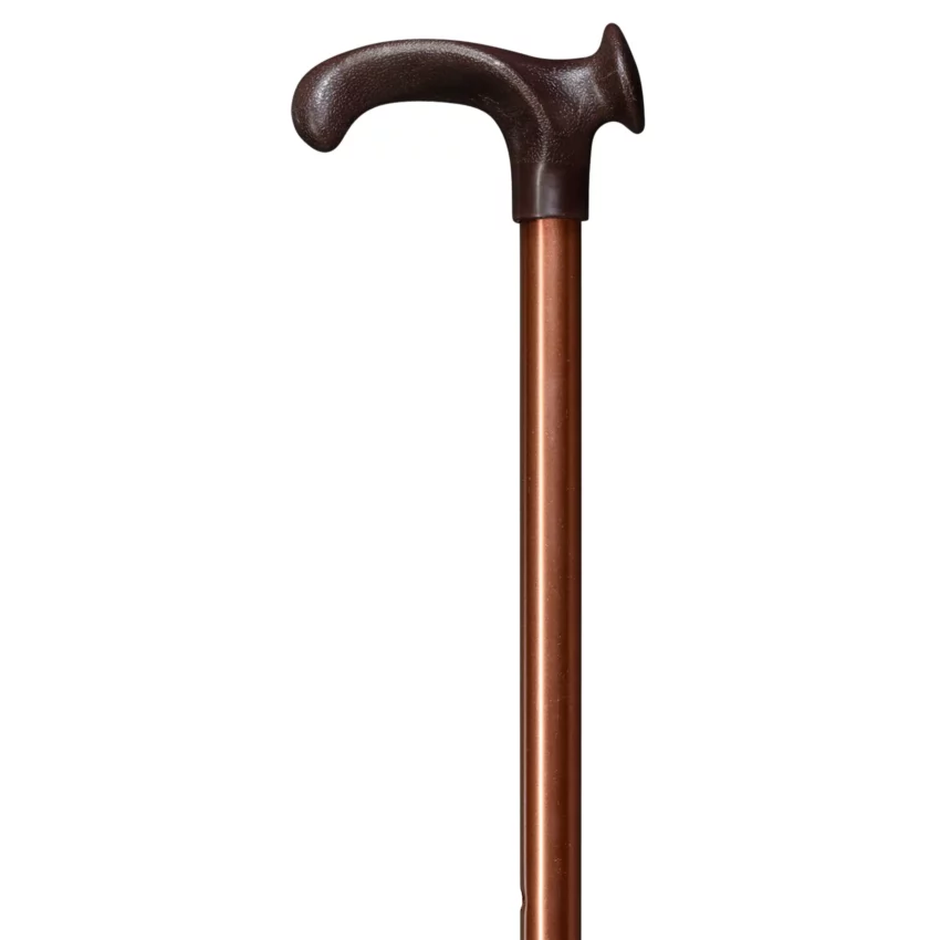 Bastone da passeggio regolabile con impugnatura ergonomica «Relax-Grip» color bronzo per mancini