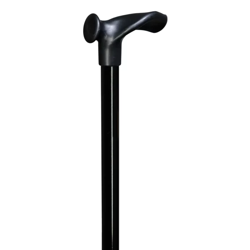 Bastone da passeggio ergonomico con impugnatura Relax, nero, per destrimani