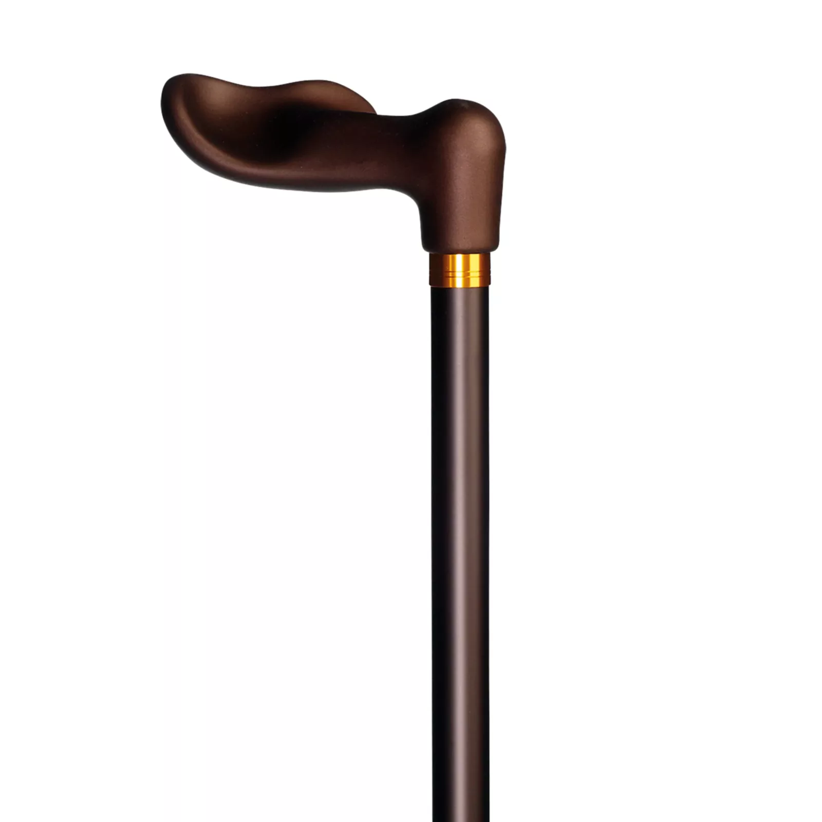 Bastone da passeggio anatomico, regolabile a sinistra, color bronzo