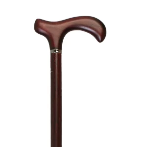 Bastone da passeggio in legno di faggio rosso bordeaux