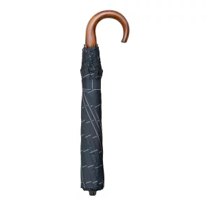 Ombrello pieghevole con manico in legno