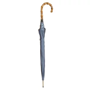 Ombrello con manico in bambù, lunghezza 92 cm, colore grigio
