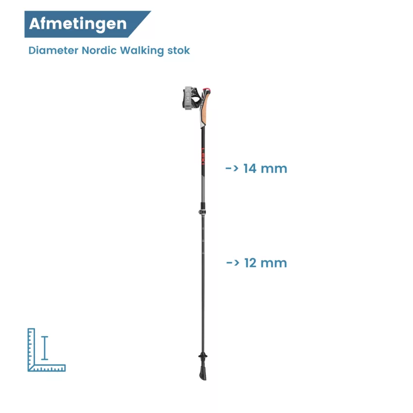 dimensioni bastoncini da Nordic Walking Instructor leggeri