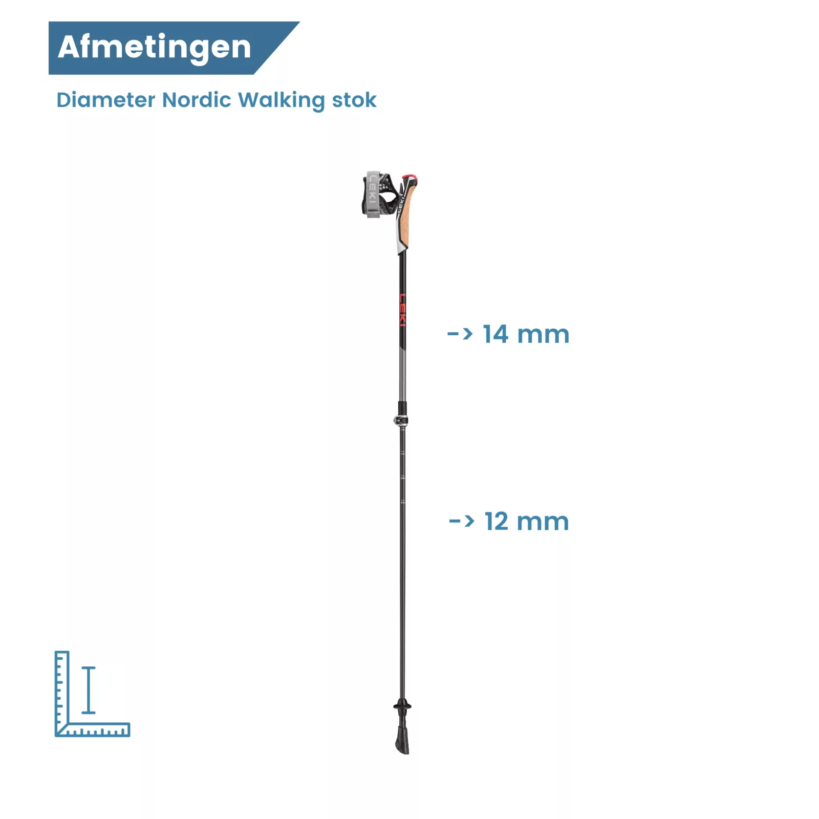 dimensioni bastoncini da Nordic Walking Instructor leggeri