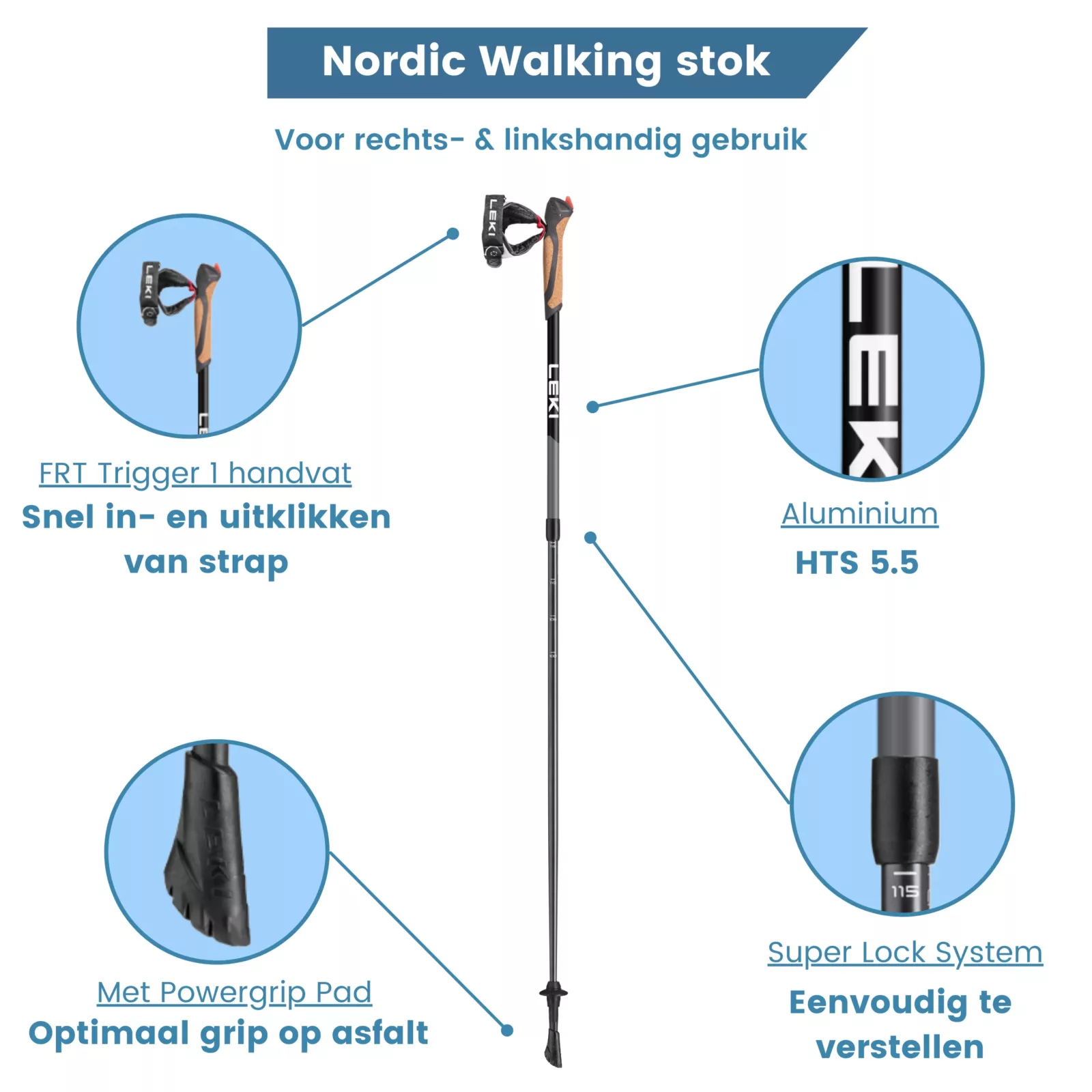 Caratteristiche dei bastoncini da Nordic Walking Spin