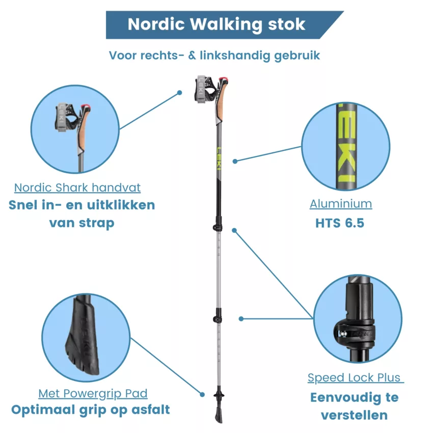 Bastoncino da Nordic Walking Traveller in alluminio regolabile