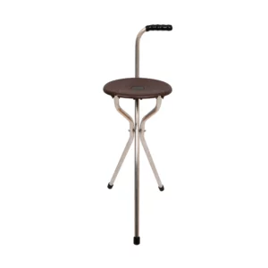 Bastone da passeggio Garcia con sedile a tre gambe Trio Maxi marrone