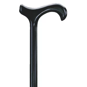 Bastone da passeggio in legno di faggio per donna, 16 mm, nero