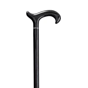 Bastone da passeggio in carbonio nero, lunghezza 94 cm