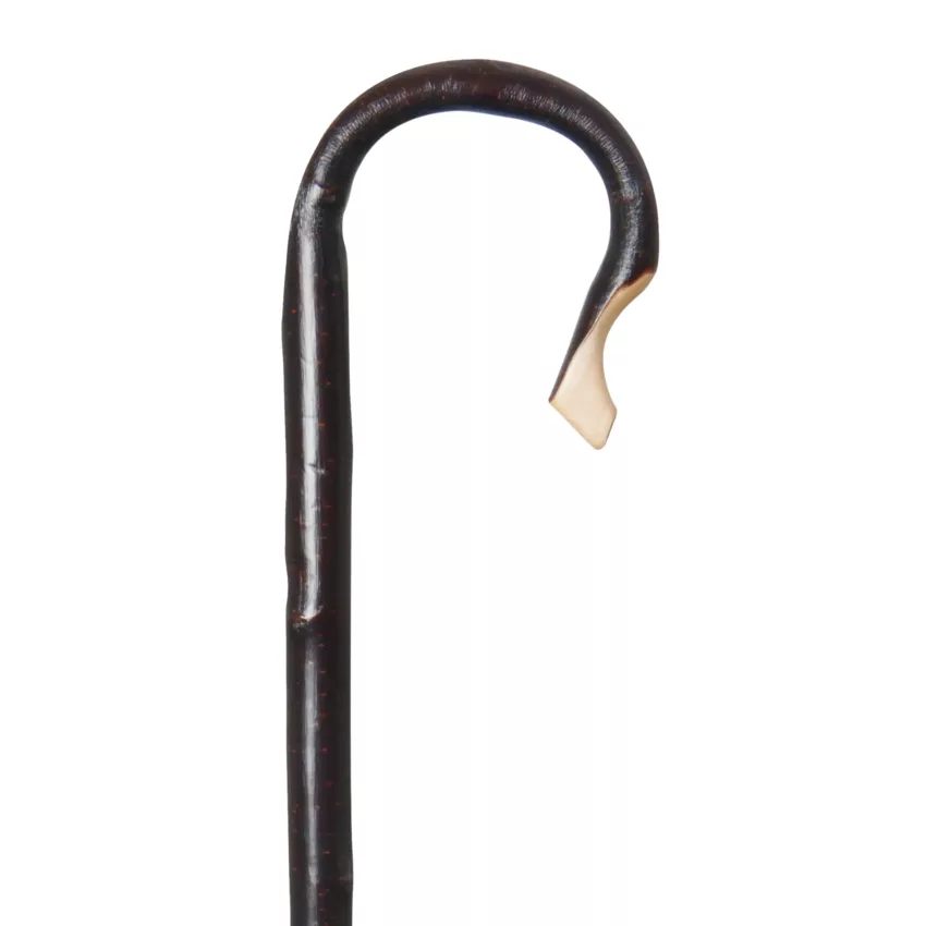 Bastone da pastore in legno di castagno con corteccia, 137 cm