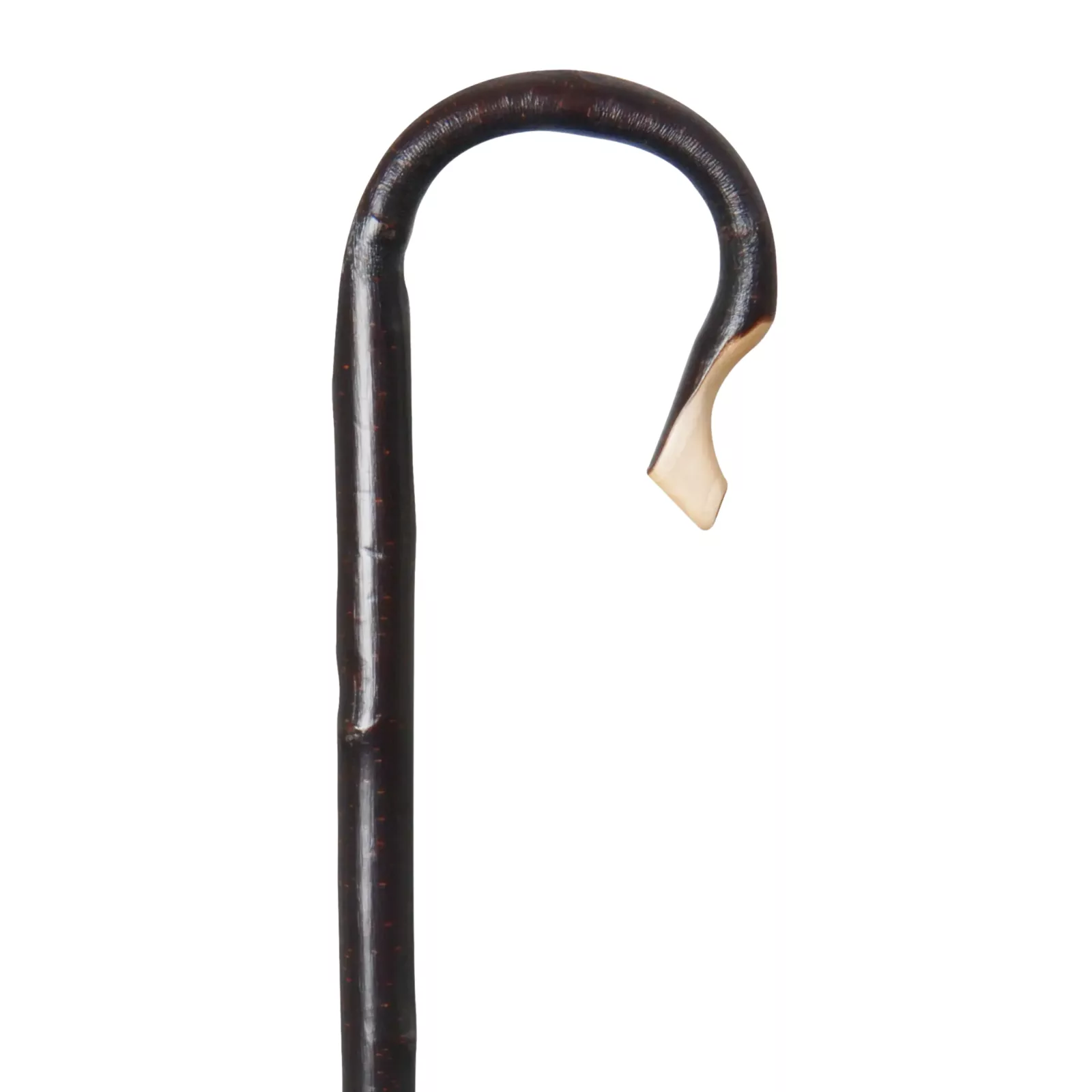 Bastone da pastore in legno di castagno con corteccia, 137 cm