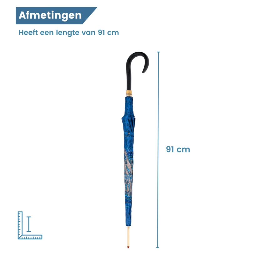 Dimensioni dell’ombrello: tessuto in raso italiano blu