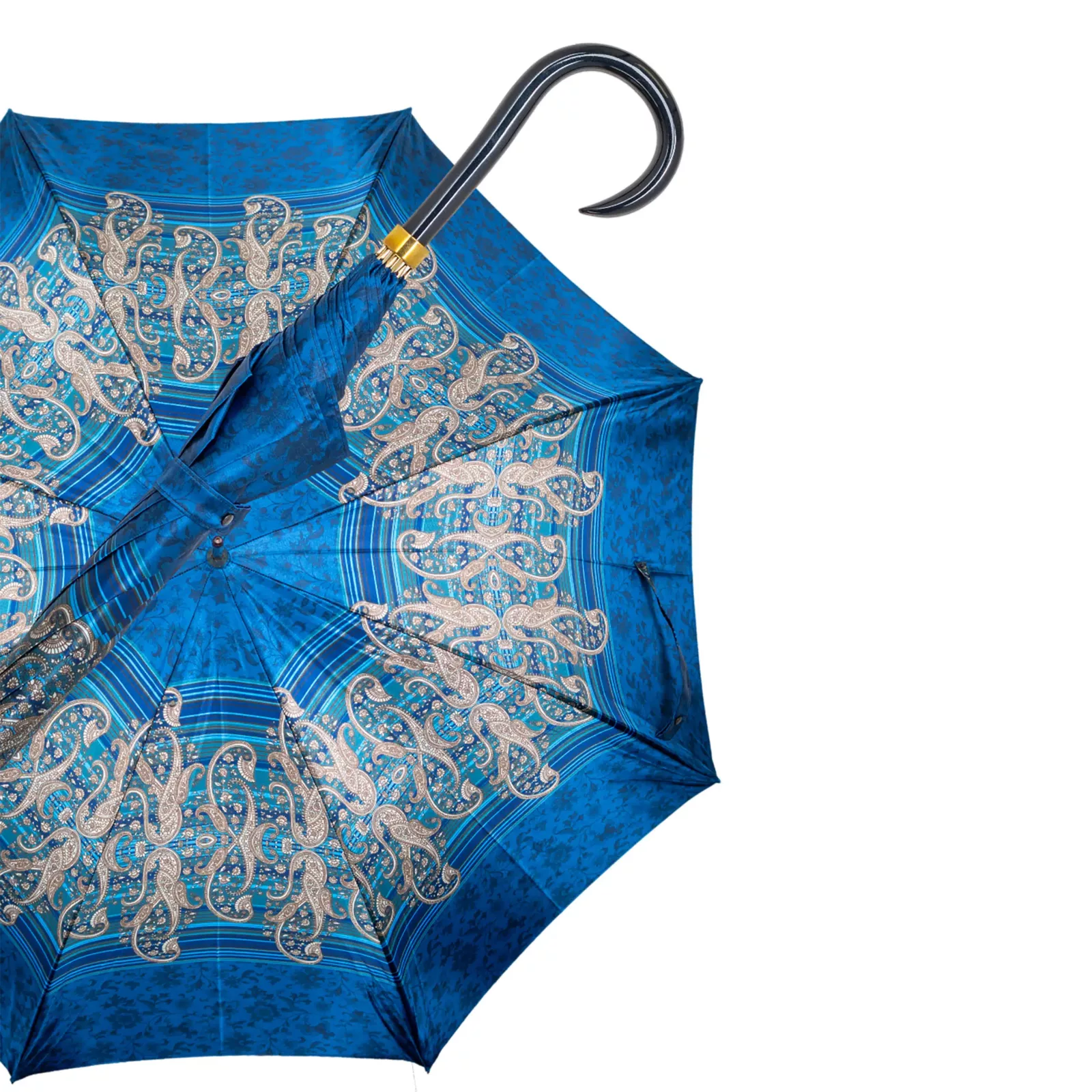 Ombrello in raso italiano blu