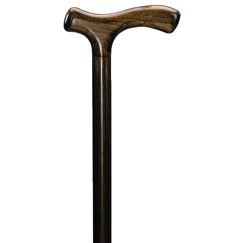Bastone da passeggio in legno di faggio marrone Fritz con impugnatura