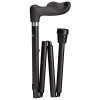 Gastrock Bastone da passeggio ergonomico - Pieghevole - Nero - Soft-touch - Per destrimani