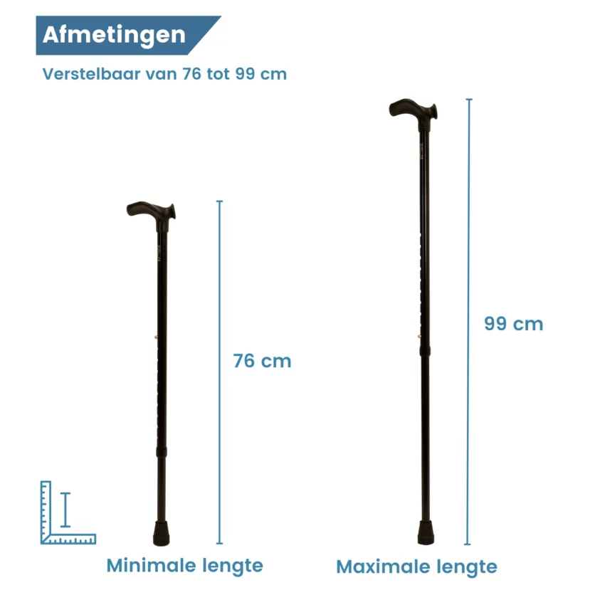 Dimensioni del bastone da passeggio ergonomico Relax Grip