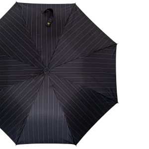 Bastone da passeggio con ombrello, grigio scuro, con impugnatura Derby