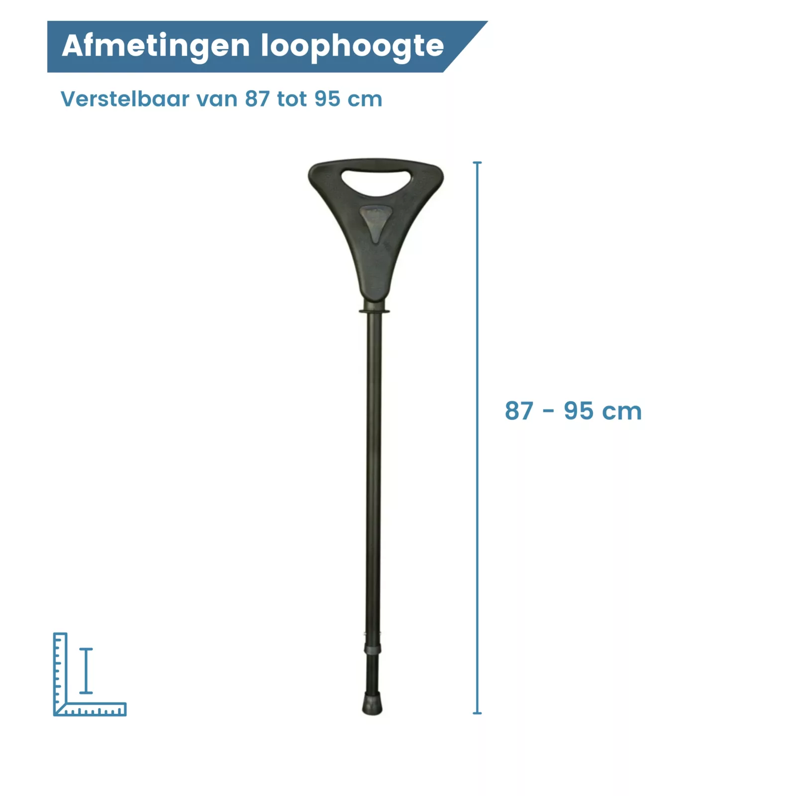 gastrock Bastone da passeggio con sedile flipstick nero – dimensioni
