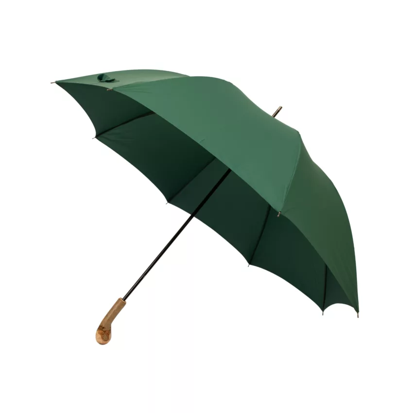 Ombrello da golf elite con manico rustico a pomello verde