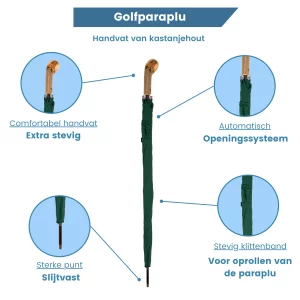 Ombrello da golf verde elite
