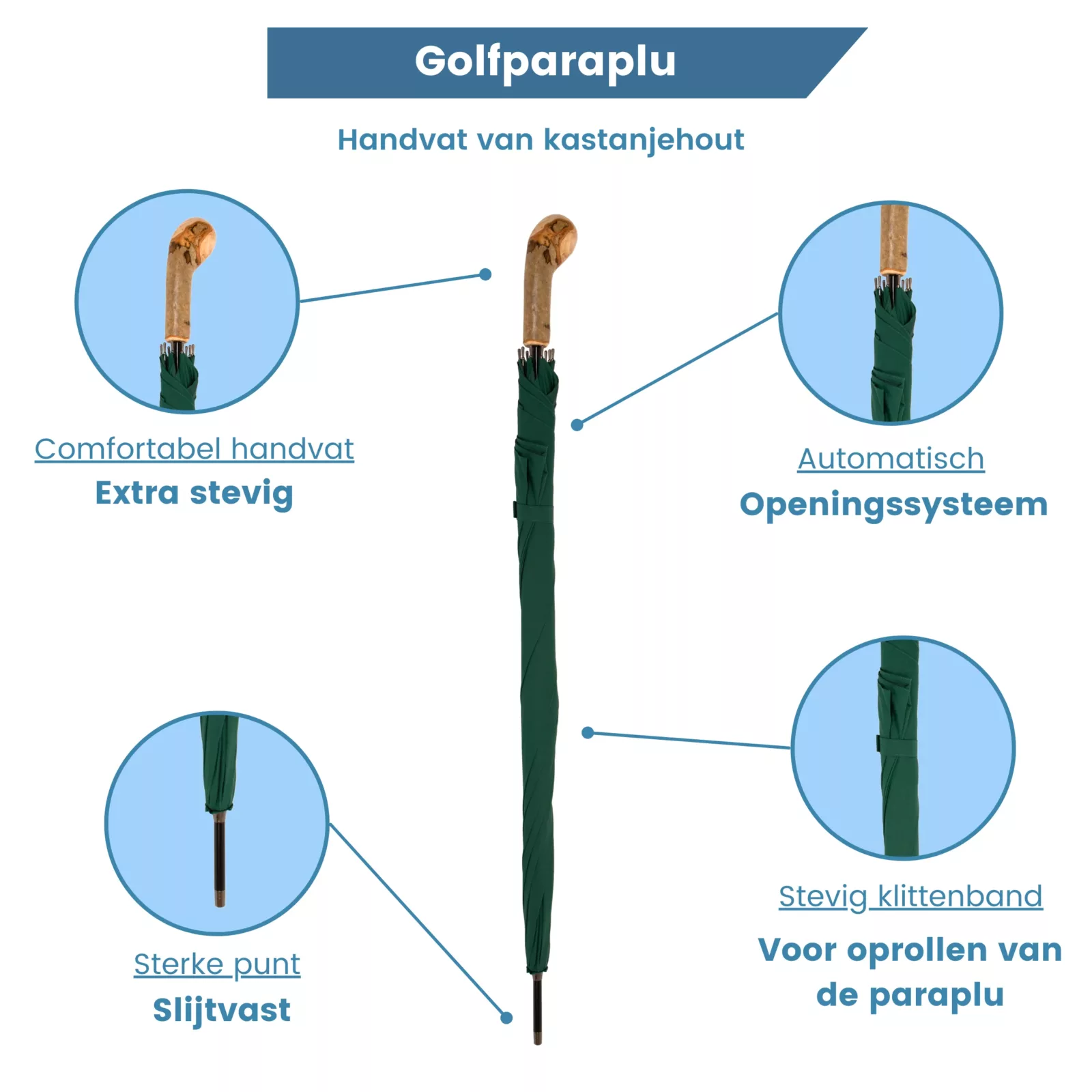 Ombrello da golf verde elite