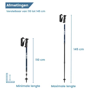 Bastoni da trekking Eagle: dimensioni