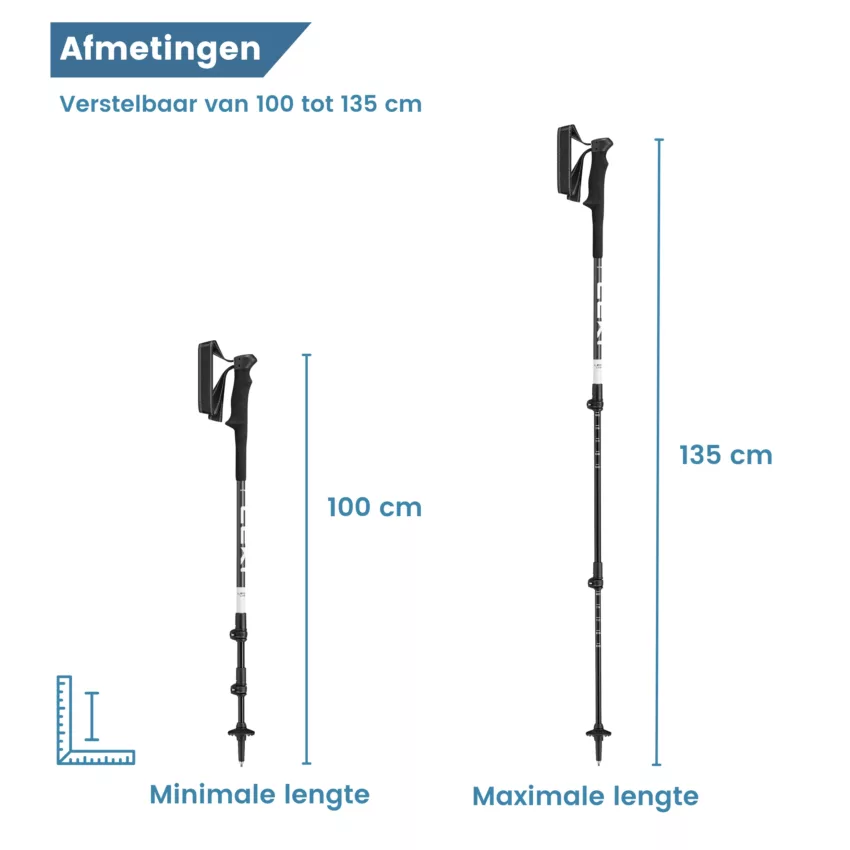 Bastoni da trekking Legacy 2026 Lightweight Pro – Dimensioni