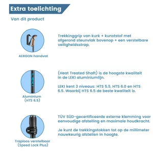 Descrizione dei bastoni da trekking Khumbi antishock leggeri