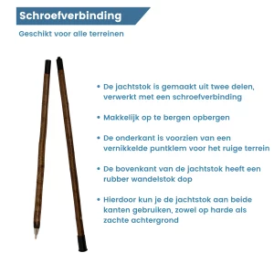 Bastone da caccia con giunto a vite – spiegazione 185 cm