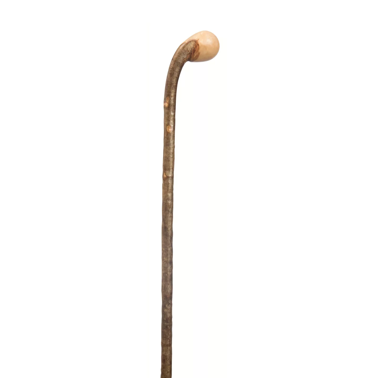 Bastone da caccia in legno di nocciolo con pomello, 92 cm