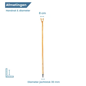 Bastone da caccia in legno di castagno, diametro 122 cm