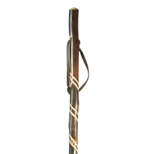 Bastone da caccia in legno di castagno con spirale, 122 cm