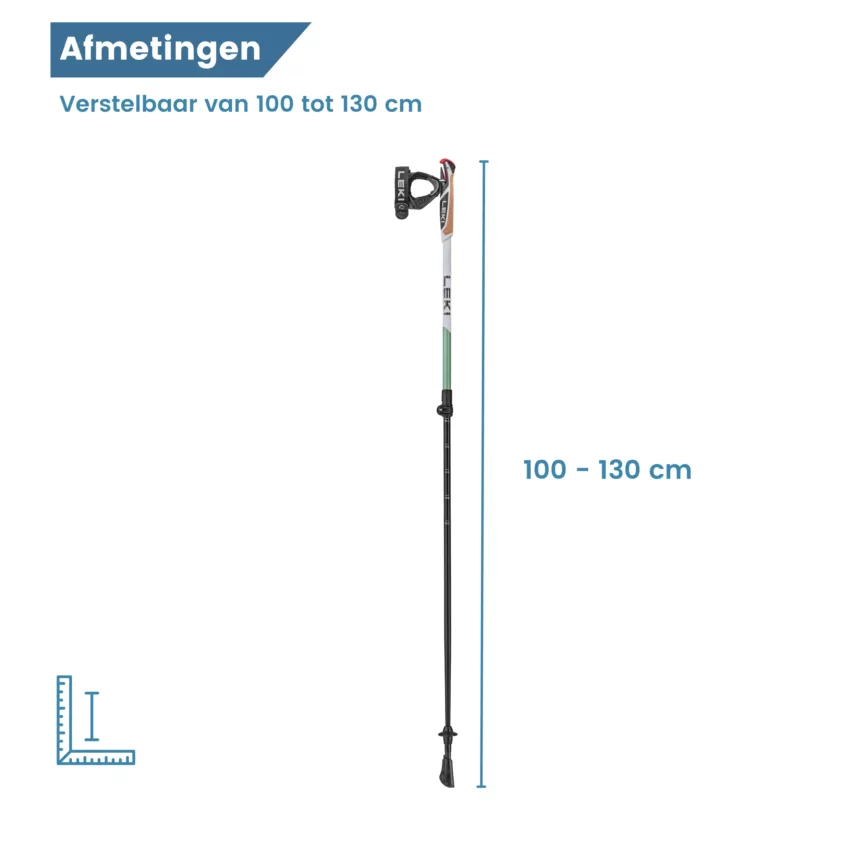 Bastoncino da Nordic Walking Spin Shark SL verde – dimensioni
