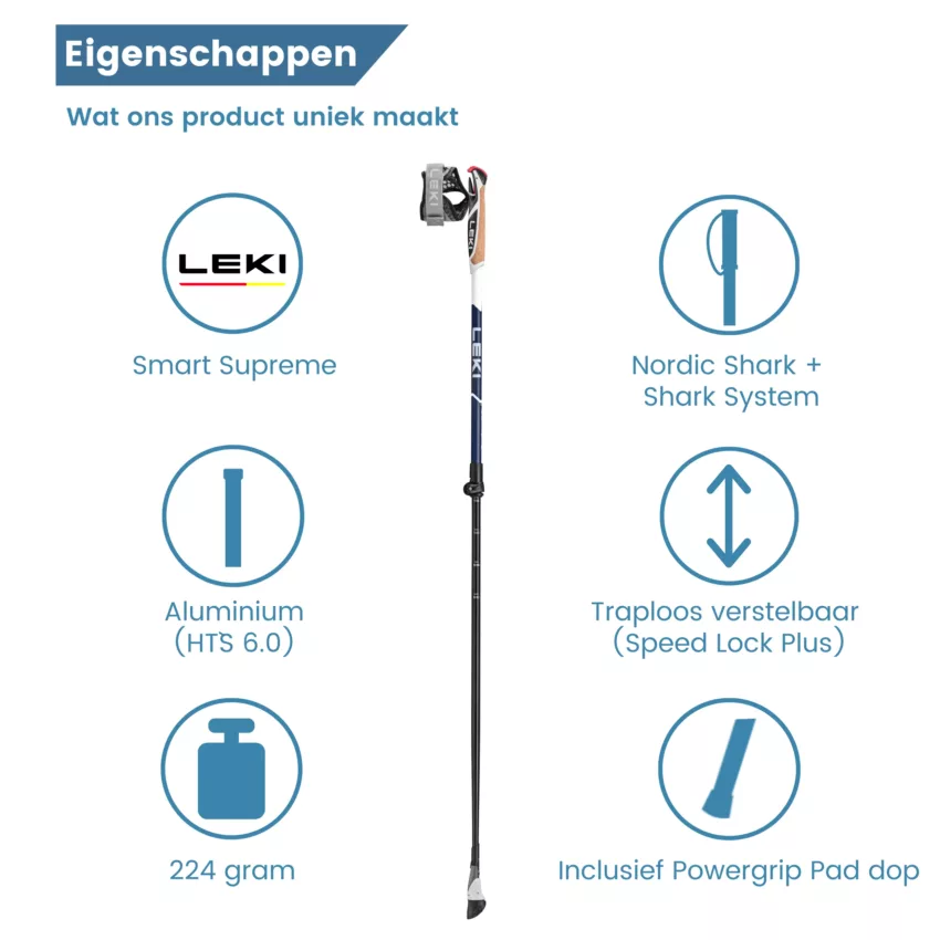 Caratteristiche del bastoncino da Nordic Walking Smart Supreme