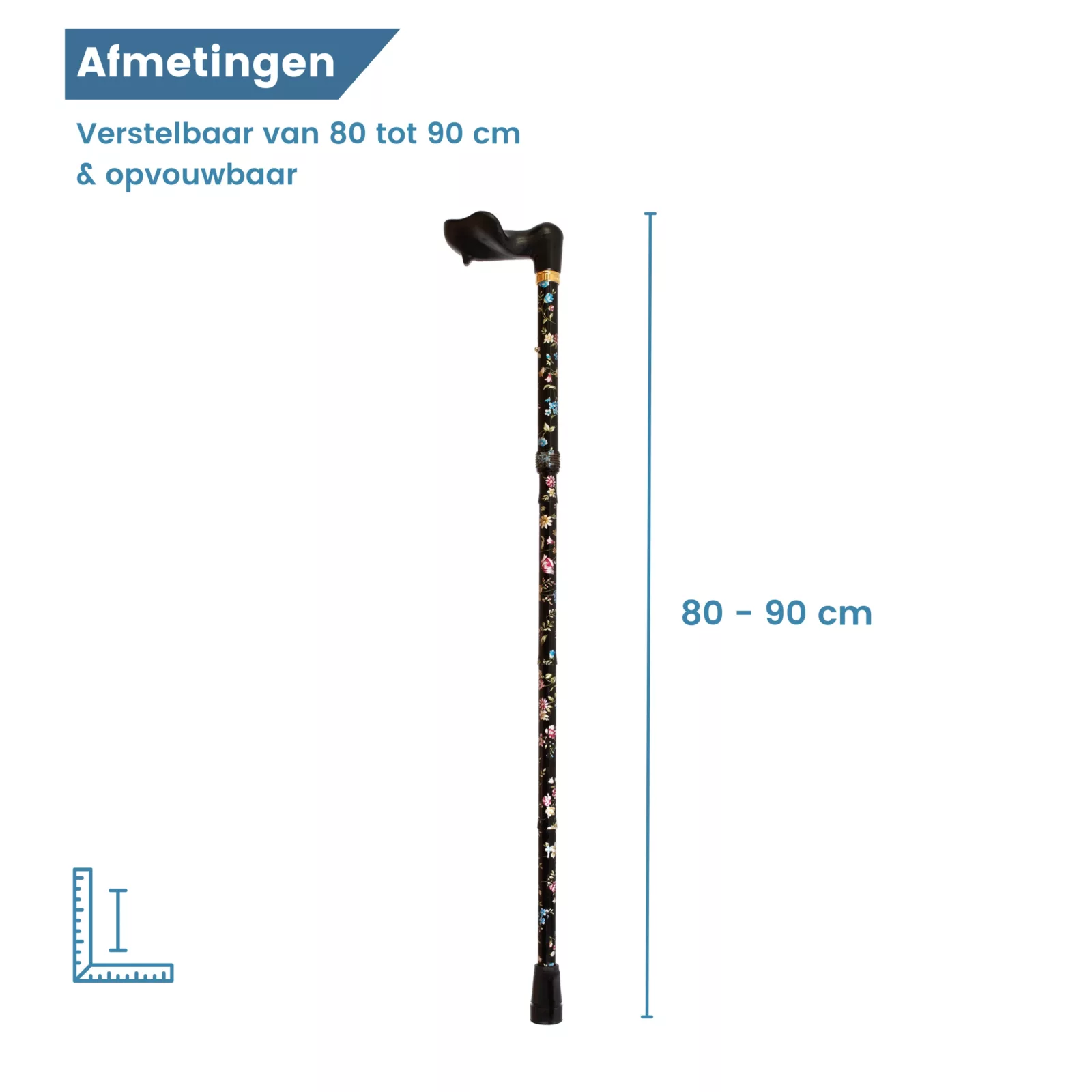 Lunghezza del bastone da passeggio: da 80 a 90 cm