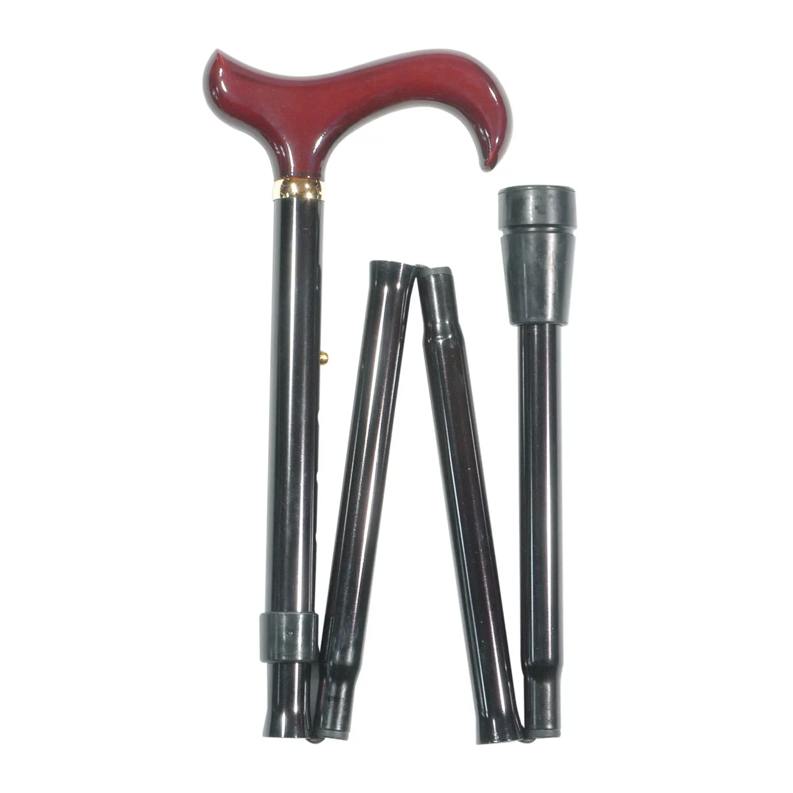 Bastone da passeggio pieghevole rosso bordeaux