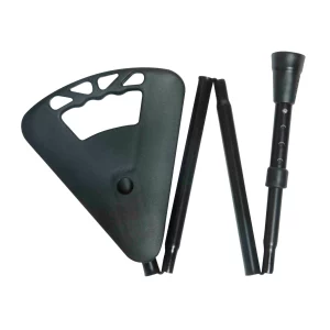 Bastone da passeggio con sedile nero