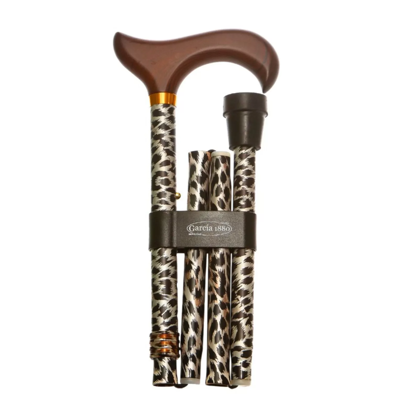 Bastone da passeggio pieghevole "leopardo delle nevi"