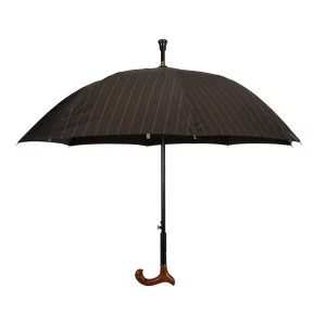 Ombrello Bastone da passeggio, lunghezza 78 cm, grigio scuro, aperto