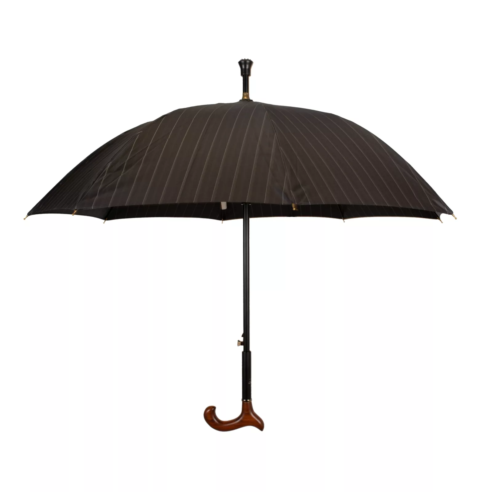 Ombrello Bastone da passeggio, lunghezza 78 cm, grigio scuro, aperto