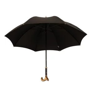 Ombrello a Bastone, lunghezza 92 cm, manico Derby nero, totale