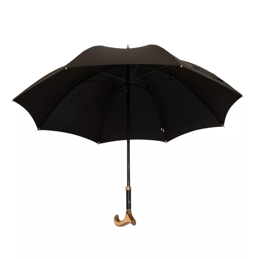 Ombrello a Bastone, lunghezza 92 cm, manico Derby nero, totale