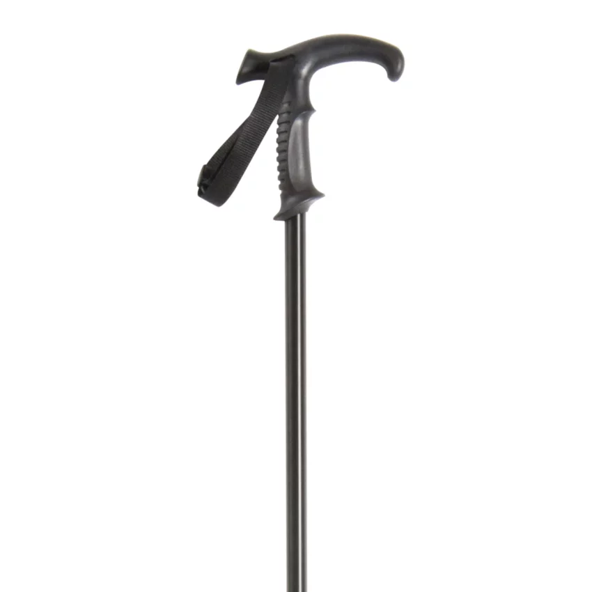 Bastone da trekking nero con ammortizzatore