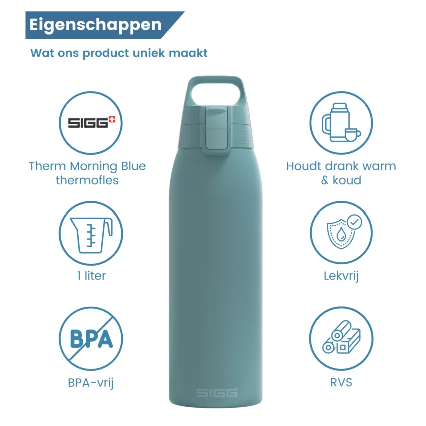 Bottiglia termica Shield Therm One Eco Green da 1 litro con tappo