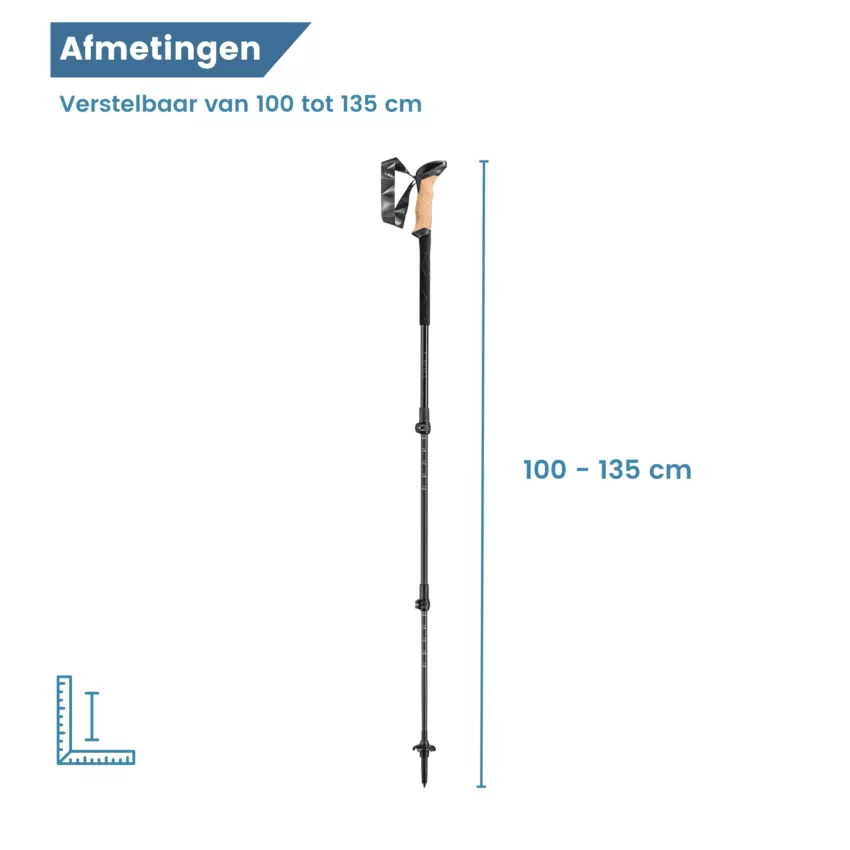 Bastoncino da trekking serie Black – dimensioni