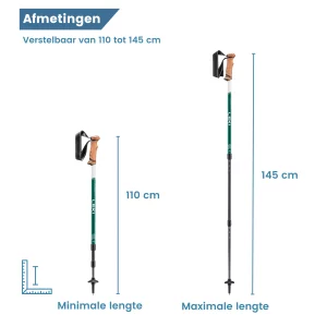 dimensioni bastoncini da trekking trail