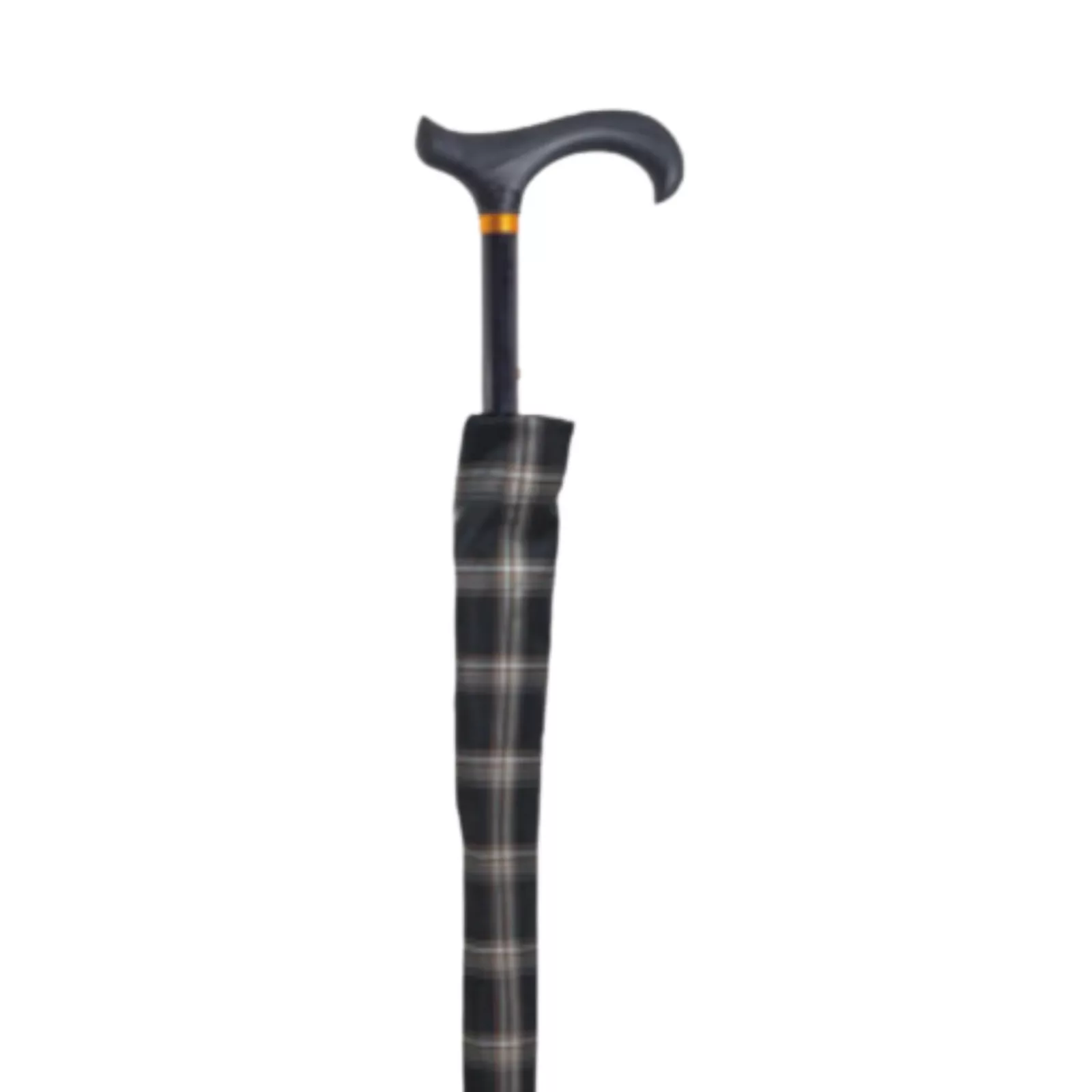 Bastone da passeggio telescopico con ombrello 2 in 1 grigio chiaro