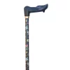 Classic Canes Bastone da passeggio ergonomico - Nero - Con fiori - Per destrimani