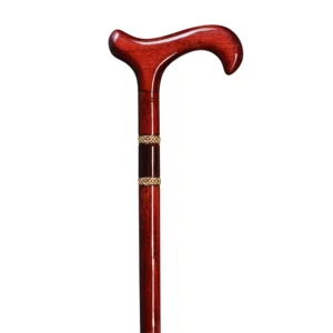 Bastone da passeggio in legno di faggio, finitura marrone bijoux