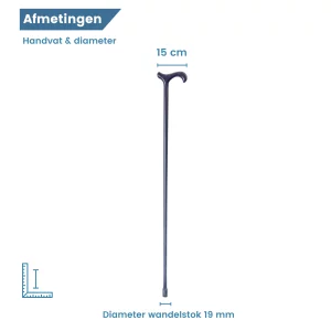 Bastone da passeggio in legno blu scuro
